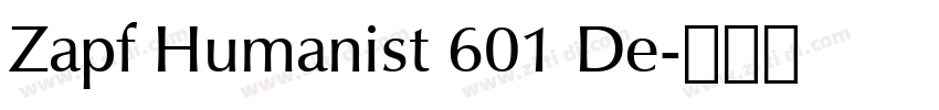 Zapf Humanist 601 De字体转换